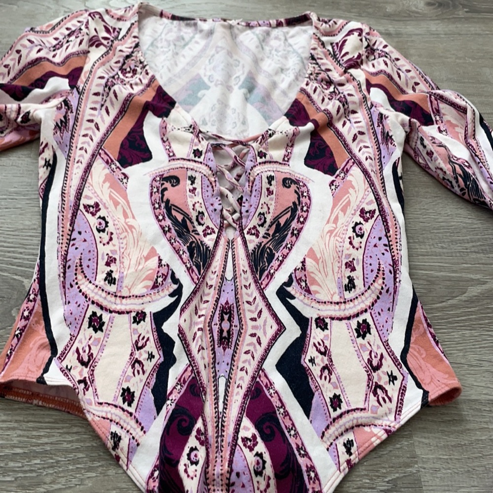 Free People | Pick a Place Paisley Bodysuit - Picture 8 of 12